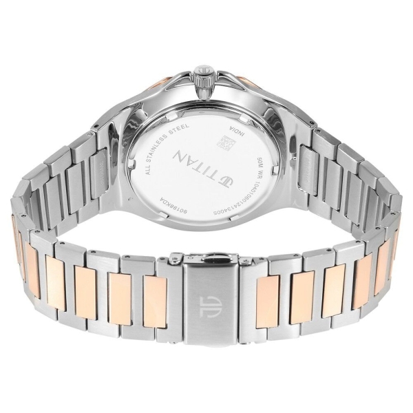 Titan Classique Slim Multifunction Case Material Stainless Steel ShapeRound Men Watch (90198KM01) - Image 6