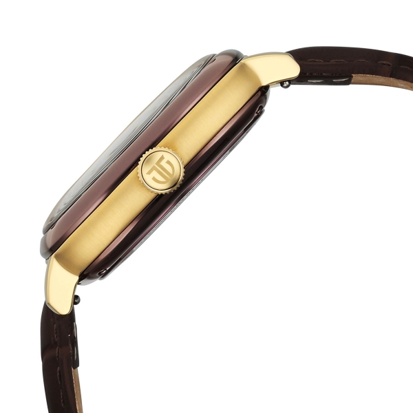 Titan Beige Dial Brown Leather Watch Strap Concealed Automatic Watch for Men - Image 4