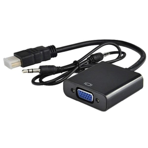 HDMI Male to VGA + Audio Converter Cable For PC/Laptop