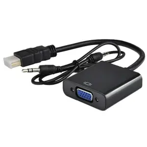 HDMI Male to VGA + Audio Converter Cable For PC/Laptop