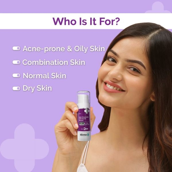 The Derma Co Sali-Cinamide Anti-Acne Face Serum with 2% Salicylic Acid & 5% Niacinamide for Acne & Acne Marks - 30ml - Image 4