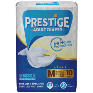 Prestige Adult Diaper - Medium | Pack of 10Pieces