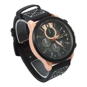 Black Color Unisex Dial Casual Leather Strap Watch