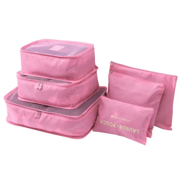 6 Pcs Cloth Organizer Pouch Laundry Zipper Bags Travel Luggage Packing Bag - Bags | Travel Packing Bags - Image 5