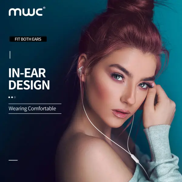MWC MWE65 | 100% Premium Quality | In-ear Wired Earphone | 10mm Dynamic Speaker | Master Level Tones | Stereo Surround Sound |1.2m TPE Cable | 3.5mm Audio Pin | Deep & Clean Bass | 6 month Warranty - Image 3