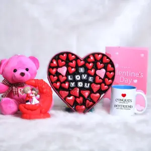 Chocolate Box Heart with Gift