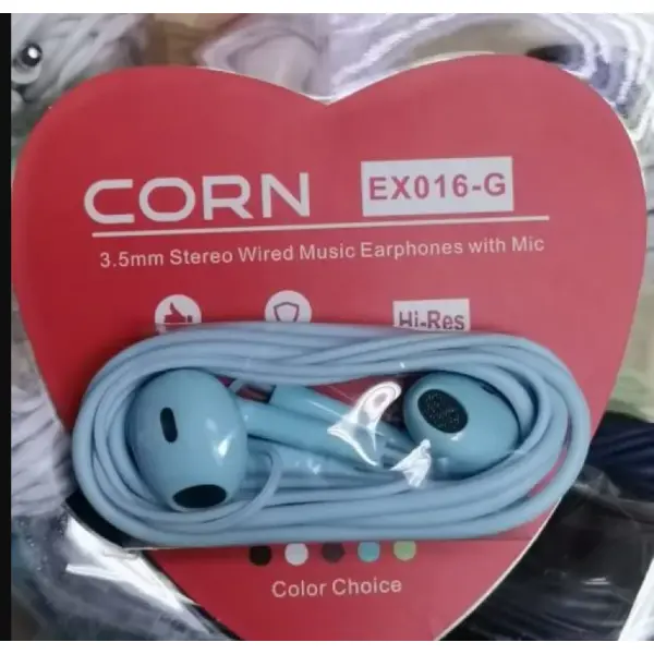 CORN EX016-Gv3.5mm Hi Quality Stereo Wired Earphone With Mic Deep Bass - Image 7