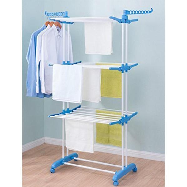 Heavy Duty Stainless Steel Double Pole Foldable Cloth Dryer / Clothes Drying Stand - Clothes Stand - Image 2