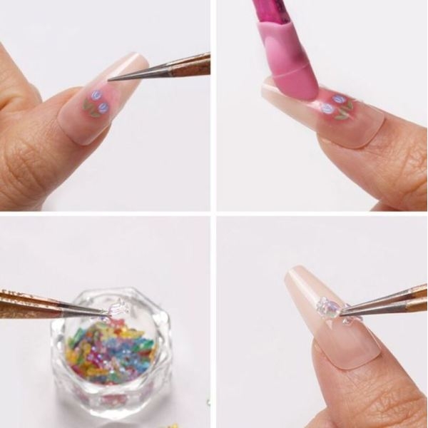 KIZZSHOW Silicone Pointy Stainless Professional Nail Tweezer - Image 4