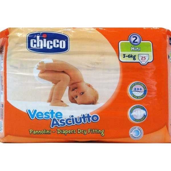 Chicco Dry Diaper Mini - 25 Pieces ( 3-6 Kg ) - Image 2