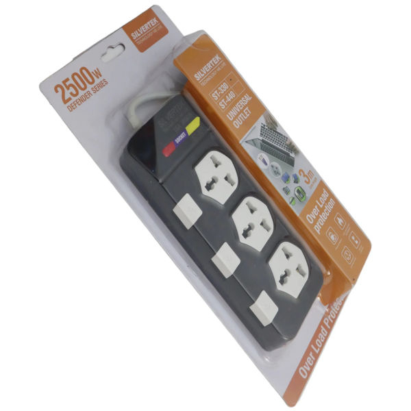Silvertek 'ST-330' Surge Protector 100% Copper Accessories 3 Port 16A 3000W(max) 3 Pin Socket Universal Authentic Extension Multiplug - Image 5