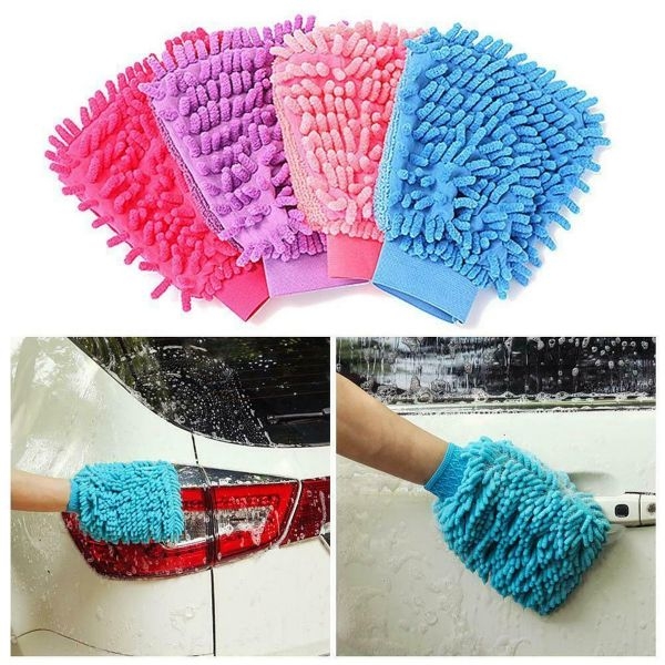 Durable Super Mitt Microfiber Car Window Washing Cleaning Cloth Duster Towel Gloves 5 Colors Home Accessories Cleaner Tool - Image 3
