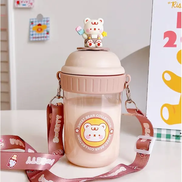KOJA Cute Bear Water Bottle For Kids Kawaii - Image 3
