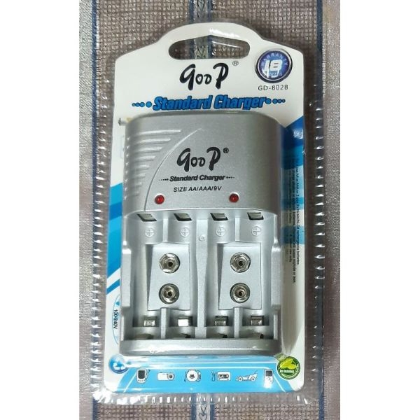 Goop GD-802B Standard Battery Charger for AA/AAA/9V Ni-MH/Ni-CD Rechargeable Batteries - Image 2