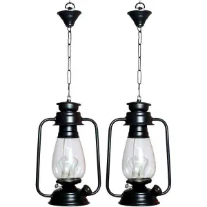 Hanging Lantern  With  Light Free Bulb