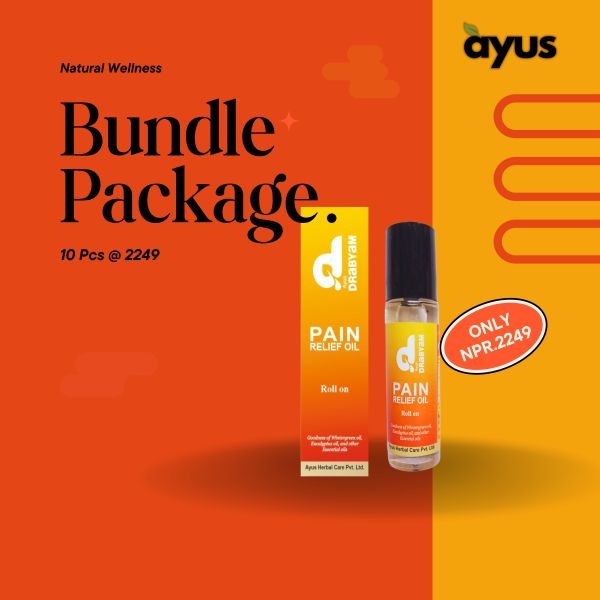 Drabyam Pain Relief Oil Roll-On 10ml - 10 Pieces Bundle - Image 3