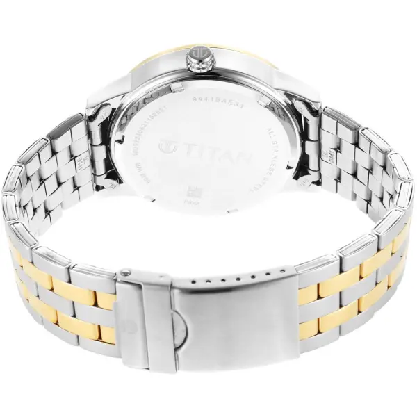 Titan Regalia Opulent Black Dial Analog Stainless Steel Strap Watch for Men - Image 4