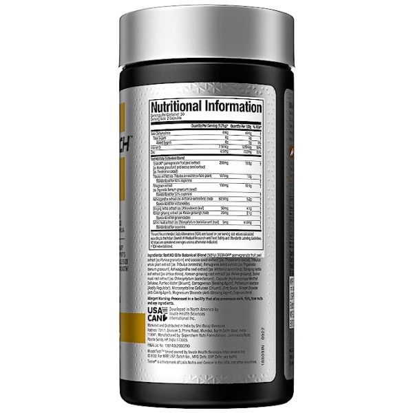 Muscletech Test HD Elite Preworkout/Postworkout 60 Capsules Boost Free Testosterone Levels - Image 2