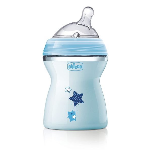 Chicco Natural Feeling Regular Flow Feeding Bottle Blue 250ml 2M+ - Image 2