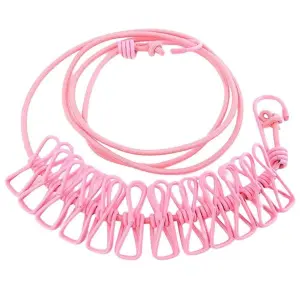 12 Clips Cloth Drying Rope