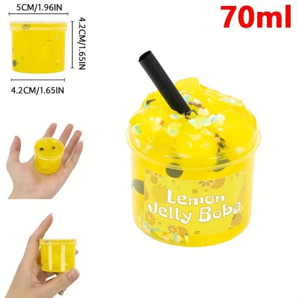 KOJA Jelly Fruits Scented Cube Crunchy, Soft & Non-Sticky Slime Toys For Kids 70 ml - Image 9