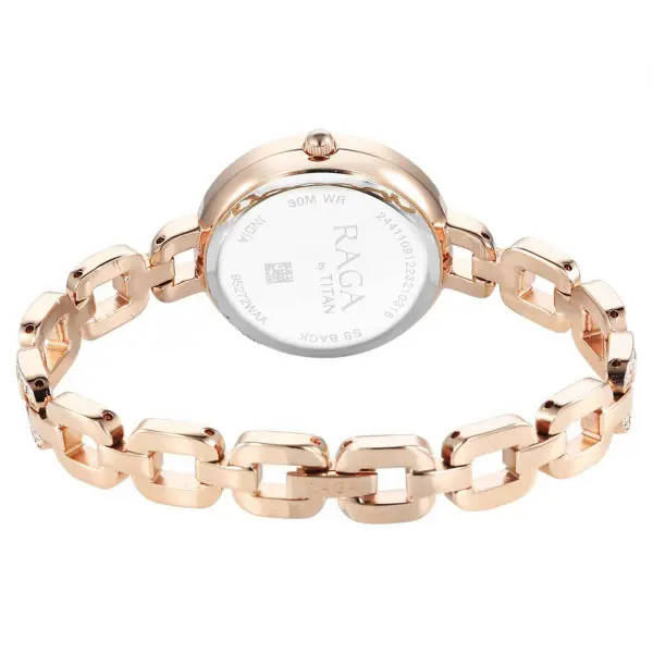 Titan Raga Showstopper Quartz Alog Mother Of Pearl Dial Metal Strap Watch for Women - Image 5