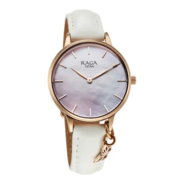 Titan Raga Showstopper 2.0 Strap Material Leather Dial Colour Mother Of Pearl 95274WL03 - Image 2
