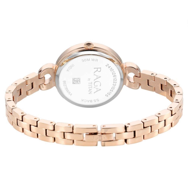 Titan Raga Showstopper Quartz Alog White Dial Metal Strap Watch for Women - Image 5
