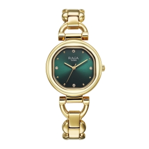 Titan Raga Showstopper 2.0 Strap Material Stainless Steel Dial Colour Green 95301YM01