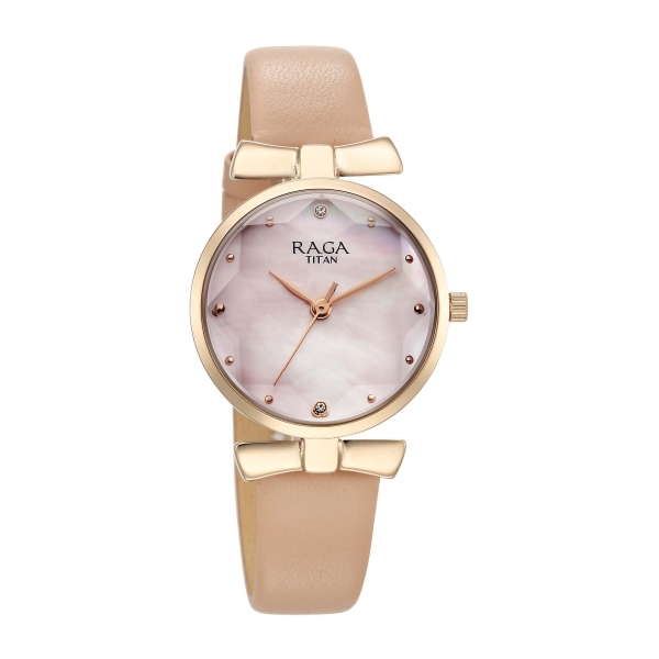 Titan Raga Showstopper 2.0 Strap Material Leather Dial Colour Mother Of Pearl 95308WL01 - Image 2