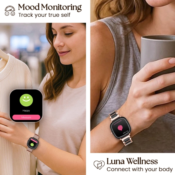 Titan AiRA Women Smartwatch 1.70" inch AMOLED Display, AI Chat, Functional Crown, 24/7 Health Suite, Luna Wellness - Image 6