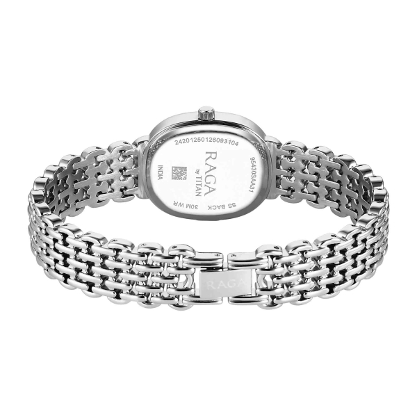 Titan Raga Pink Special Dial Silver Metal Strap Analog Watch for Women - Image 5
