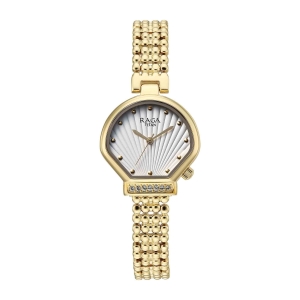 Titan Raga White Special Dial Gold Metal Strap Analog Watch for Women