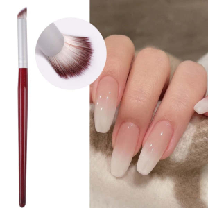Professional Ombre Nail Art Brush Gradient Oblique Mouth Brush Professional Manicure Tool Handle Soft Nylon Hair Brush 1Pc