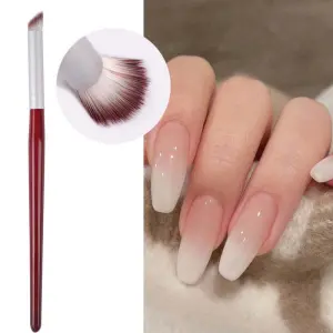 Professional Ombre Nail Art Brush Gradient Oblique Mouth Brush Professional Manicure Tool Handle Soft Nylon Hair Brush 1Pc