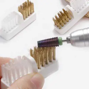 Plastic Nail Drill Bit Clean Brush