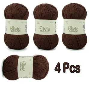 4 PCs Ganga Oliva Knitting Yarn OLA014 100 Grams