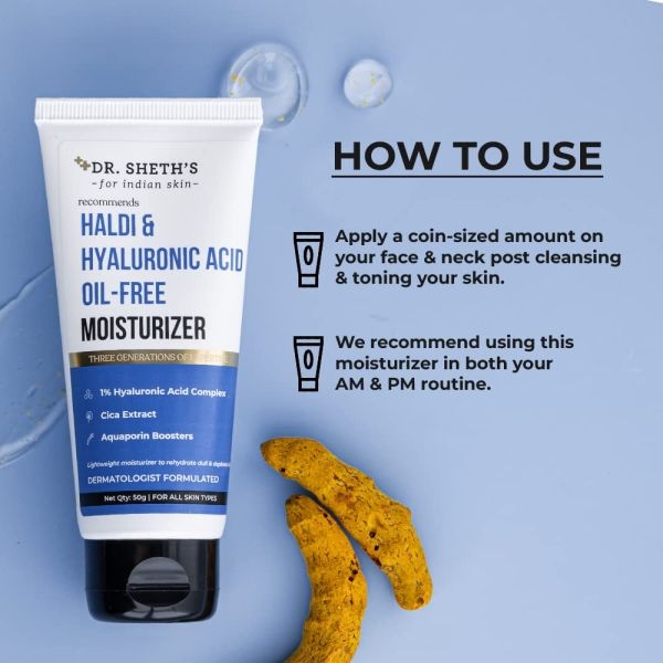 Dr. Sheth’s Haldi & Hyaluronic Acid Oil-Free Moisturizer - 50g - Image 4