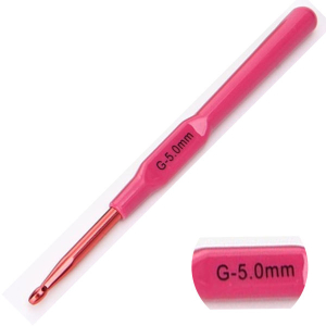 5 MM Crochet Hook Aluminium Hook Plastic Handle