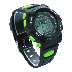Black/Green Color Digital LED Display,Auto Date Watch For Kids