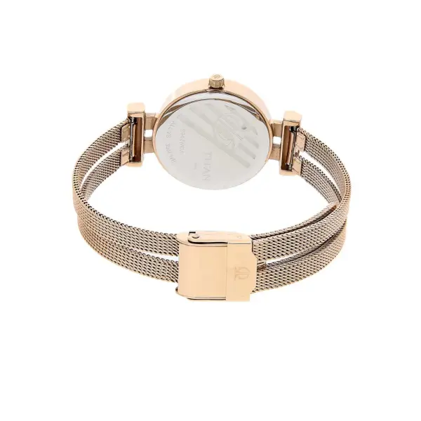 Titan Rose Gold Dial Stainless Steel Analog Watch for Women - Image 4