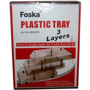 Foska Plastic Office/File Tray/ 3 Layer Art no. BS805