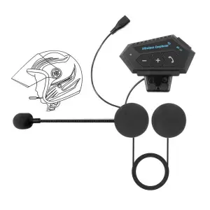 BT12 Motorcycle Helmet BT Headset Headphone Speakers Support Hands-Free Calling