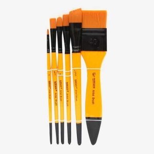 Worison Nylon Hair Artist Paint Brush Set of six Brushes By Mitrata