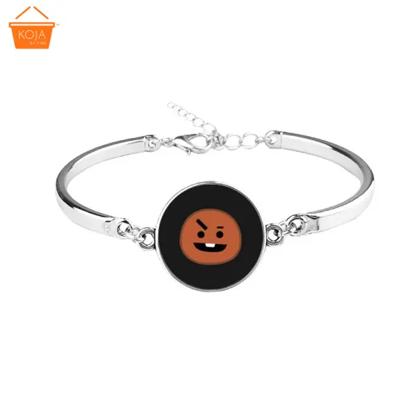 KOJA BTS KPOP BT21 Unisex Metal Bangle Bracelet 5