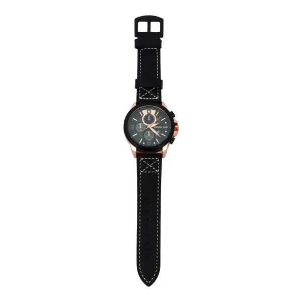 Black Color Unisex Dial Casual Leather Strap Watch - Image 2