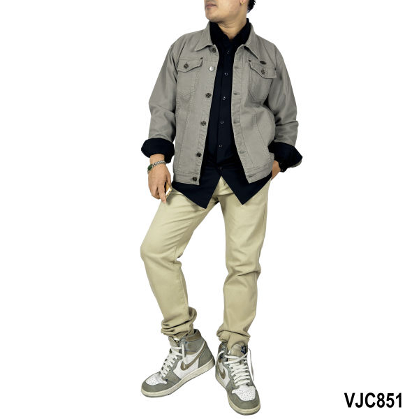 VIRJEANS (VJC851) Stretchable Cotton Jacket For Men-All Colors - Image 3