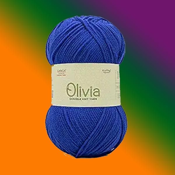 Ganga Olivia Olv007 Royal Blue Double Knit Yarn 100G - Image 3
