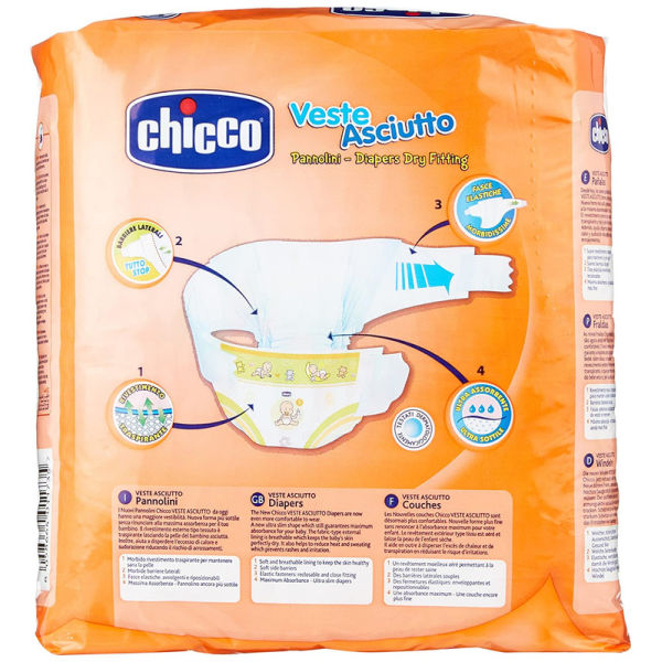 Chicco Dry Diaper Mini - 25 Pieces ( 3-6 Kg ) - Image 3
