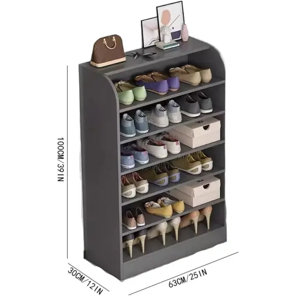 Open Shoe Storage Cabinet Multi-Layer Shoe Rack Simple Modern Minimalist Home Office Shoe Cabinet Multi-Functional Daraz for Entry way Multi Color Available - Image 3